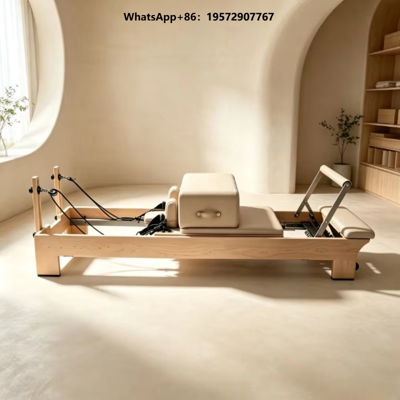 Pilates Yoga Reformer - Commerciële opvouwbare pilates reformer van esdoornhout