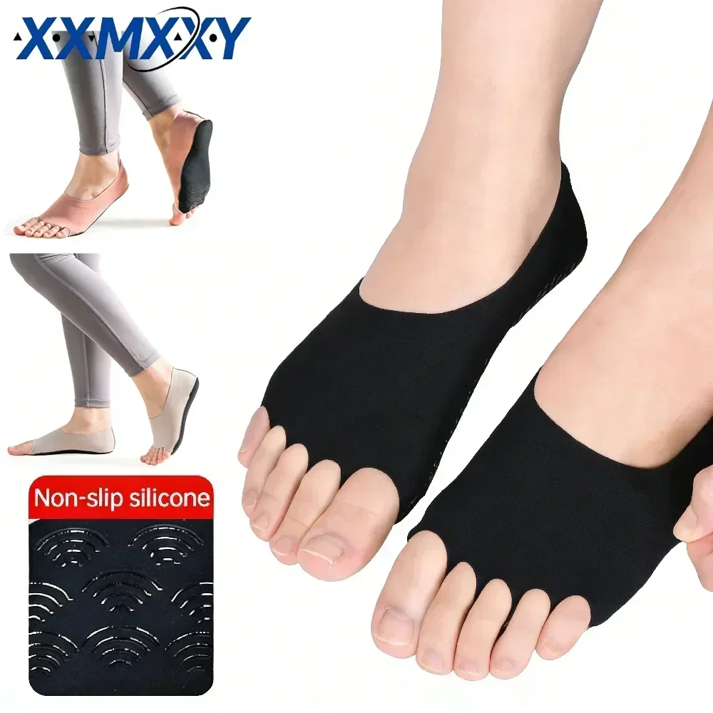 Pilates Yoga Grip Socks - 1 paar teenloze yoga pilates sokken,