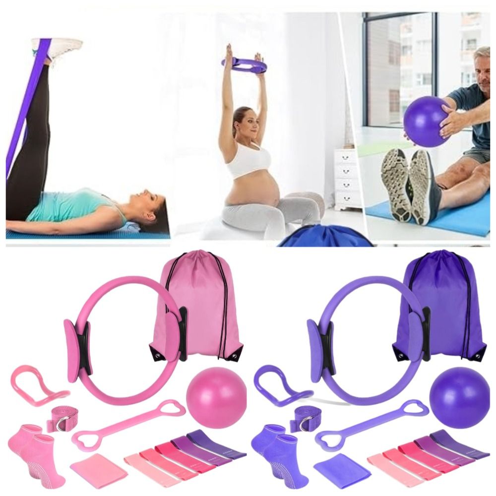 Pilates Yoga For Weight Loss - 13-delige draagbare Pilatesbalset voor gewichtsverlies, lichaamsvorming,