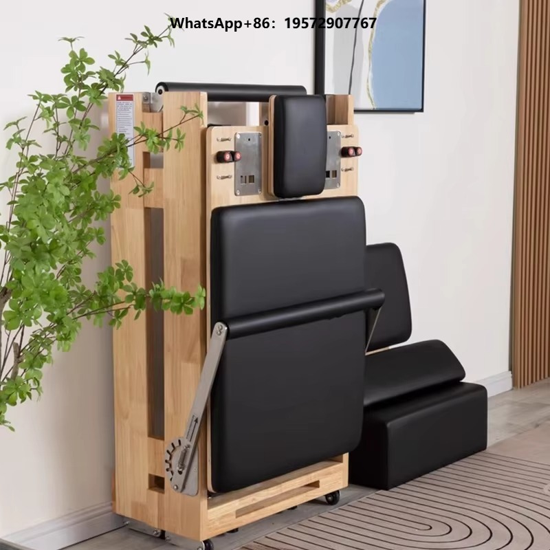 Pilates Yoga Benefits - Draagbaar en verstelbaar opklapbaar houten pilatesbed