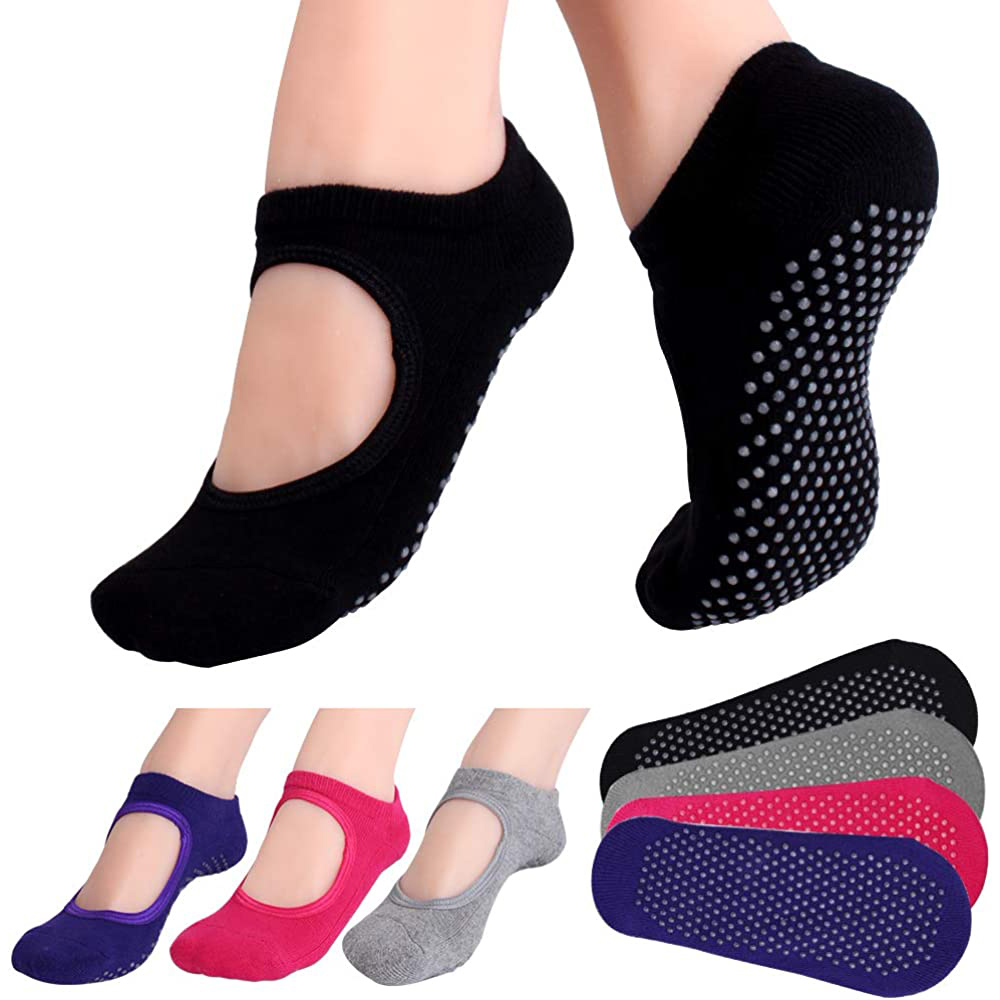 Pilates Yoga Grip Socks - Backless antislip Fitness Pilates Sokken Katoen