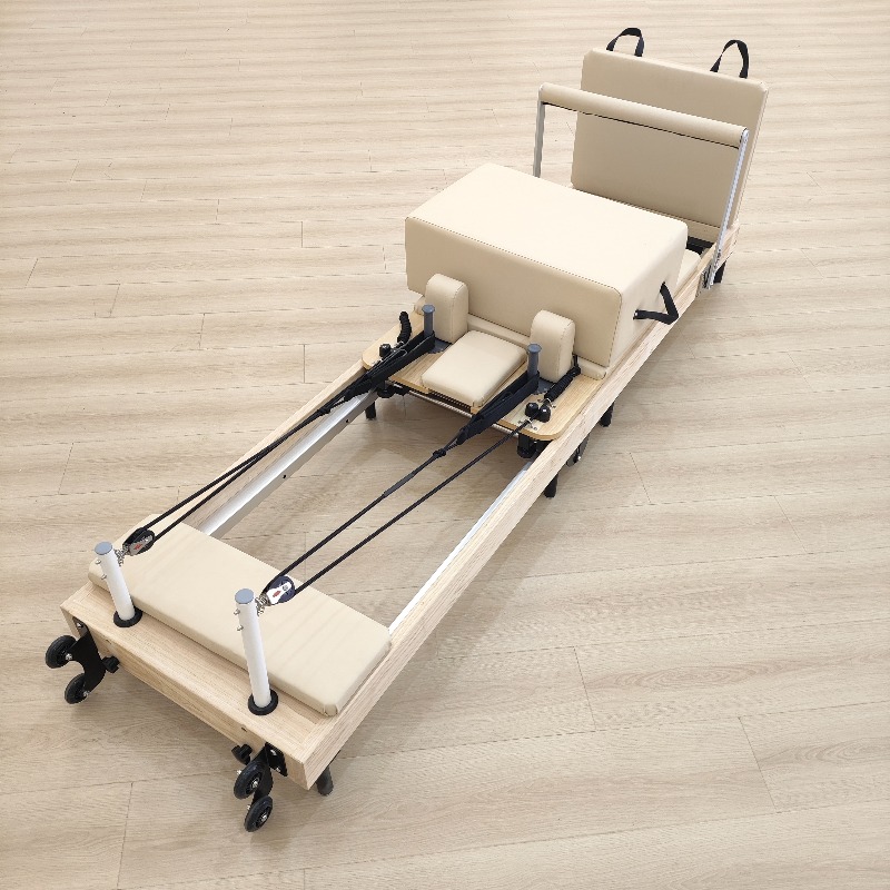 Eikenhouten yogatraining thuis - Pilates Yoga Reformer recensie en prijs