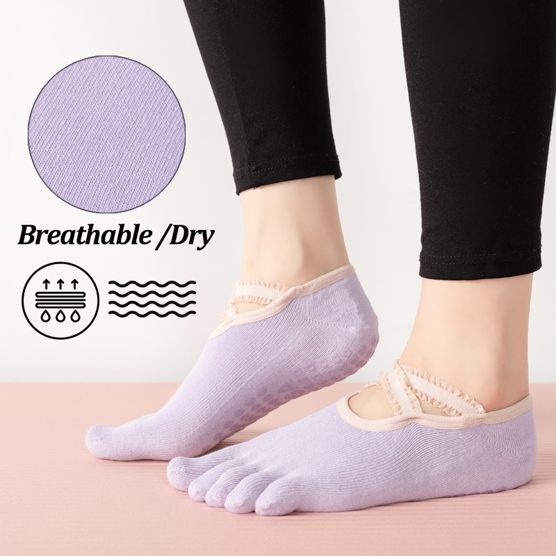 Dames antislip pilates sokken  - Pilates Yoga Grip Socks recensie en prijs
