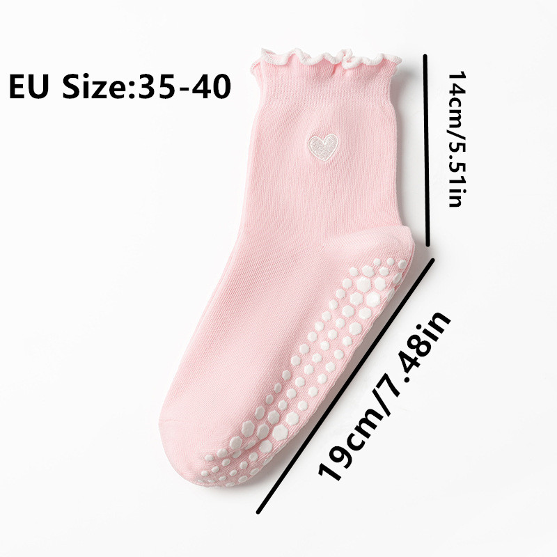 3 paar dames hartpatroon frill - Pilates Yoga Grip Socks recensie en prijs